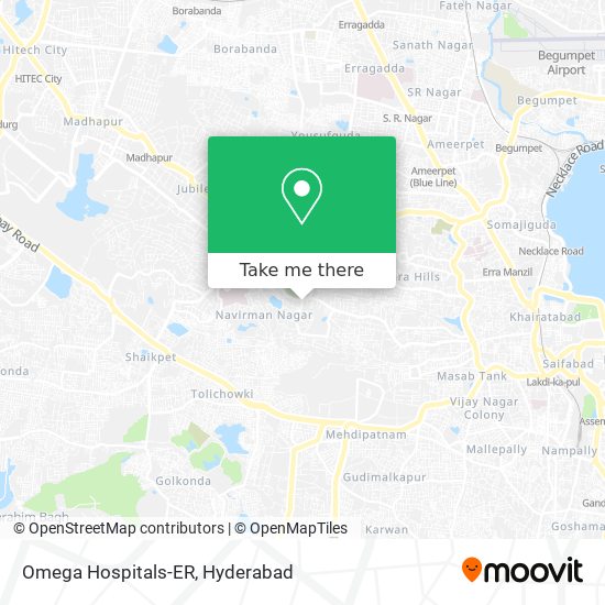 Omega Hospitals-ER map