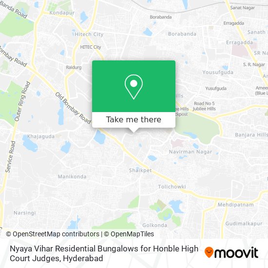 Nyaya Vihar Residential Bungalows for Honble High Court Judges map