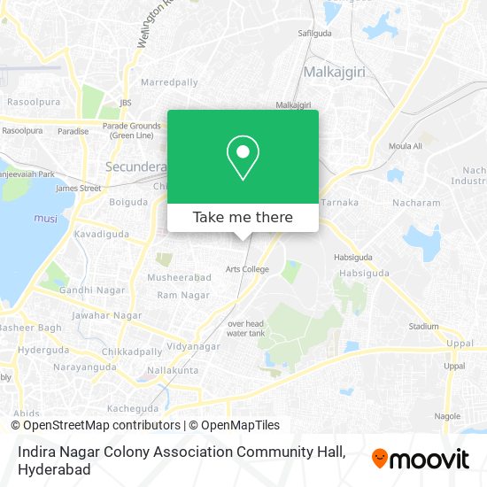 Indira Nagar Colony Association Community Hall map