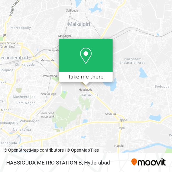 HABSIGUDA METRO STATION B map