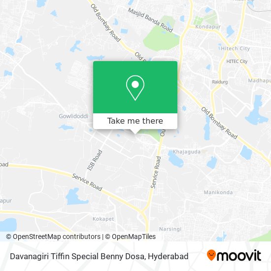 Davanagiri Tiffin Special Benny Dosa map