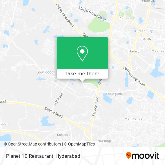 Planet 10 Restaurant map