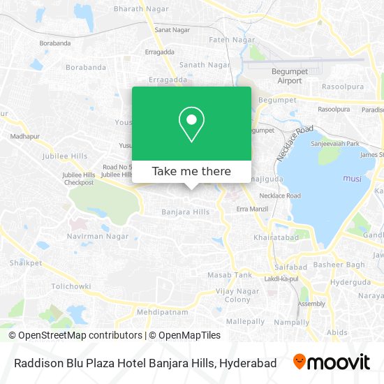 Raddison Blu Plaza Hotel Banjara Hills map