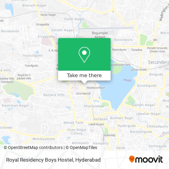 Royal Residency Boys Hostel map