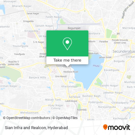 Sian Infra and Realcon map