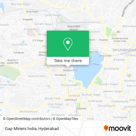 Gap Miners India map