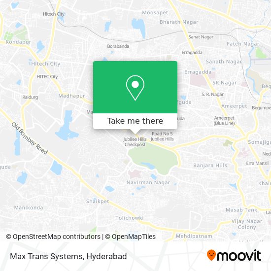 How to get to Max Trans Systems in Hyderabad by Bus or Metro?