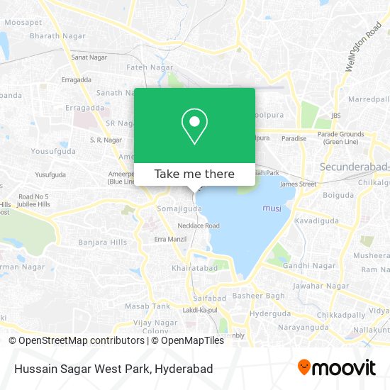 Hussain Sagar West Park map