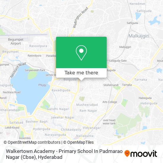 Walkertown Academy - Primary School In Padmarao Nagar (Cbse) map