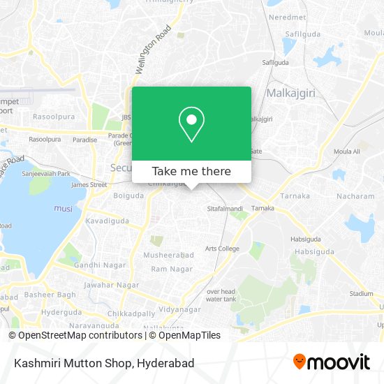 Kashmiri Mutton Shop map