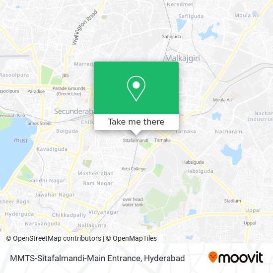 MMTS-Sitafalmandi-Main Entrance map