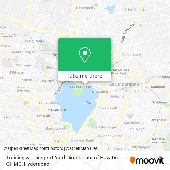 Training & Transport Yard Directorate of Ev & Dm GHMC map