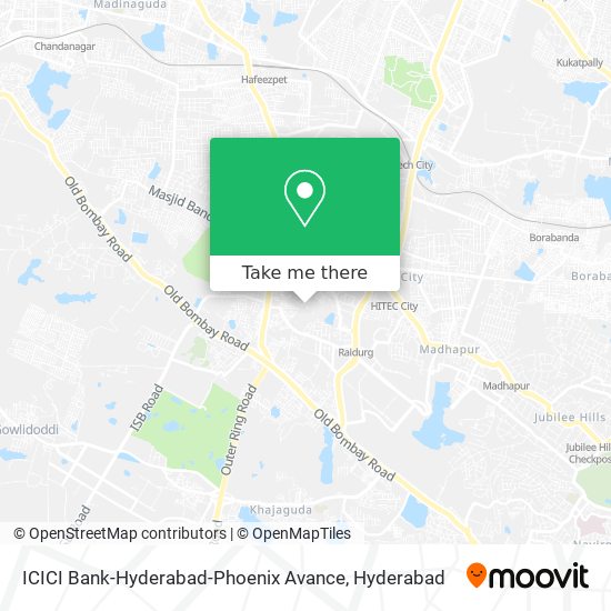 ICICI Bank-Hyderabad-Phoenix Avance map