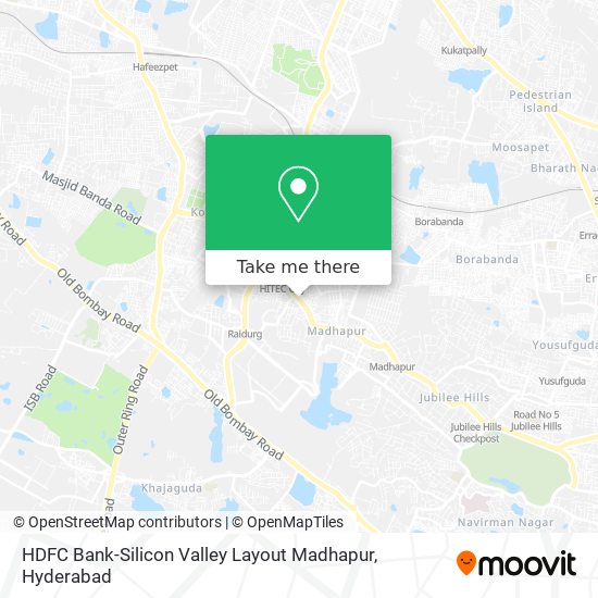 HDFC Bank-Silicon Valley Layout Madhapur map