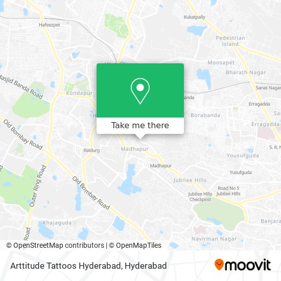 Arttitude Tattoos Hyderabad map