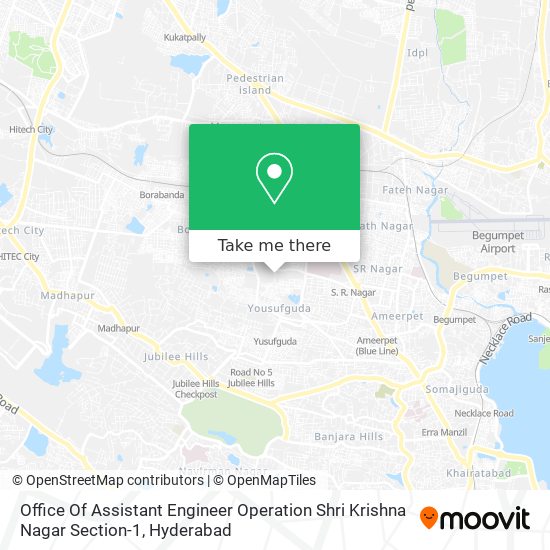 Office Of Assistant Engineer Operation Shri Krishna Nagar Section-1 map