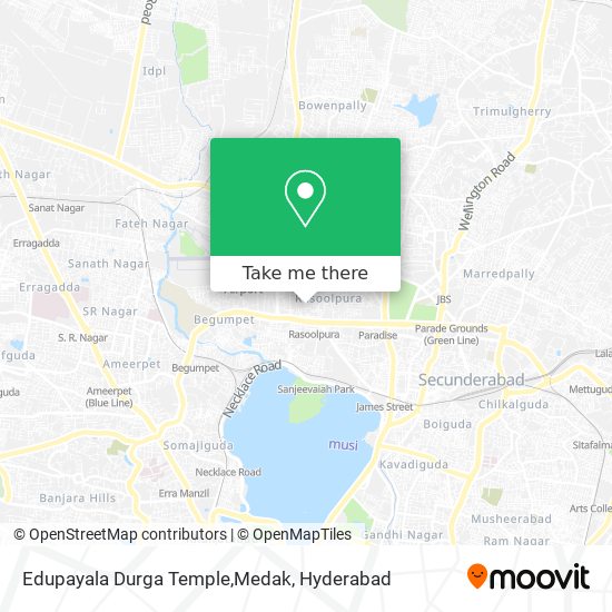 Edupayala Durga Temple,Medak map