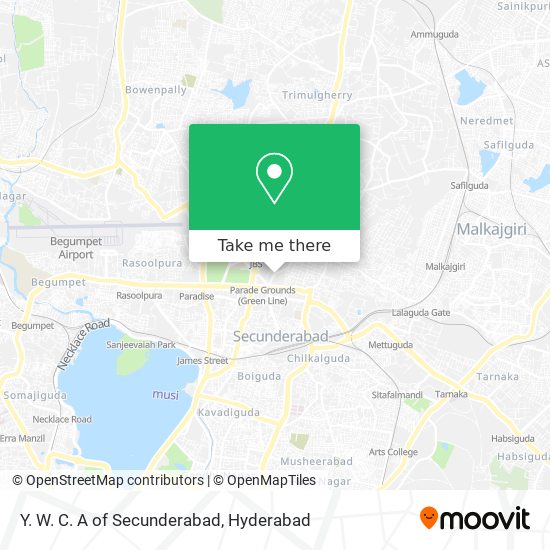 Y. W. C. A of Secunderabad map