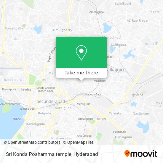 Sri Konda Poshamma temple map