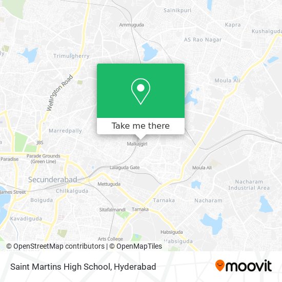 Saint Martins High School map