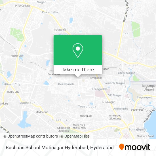 Bachpan School Motinagar Hyderabad map