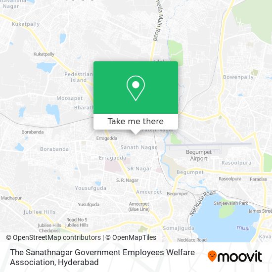 The Sanathnagar Government Employees Welfare Association map