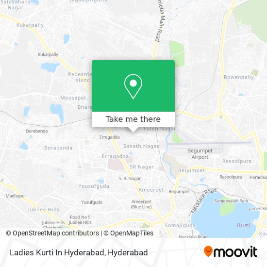 Ladies Kurti In Hyderabad map