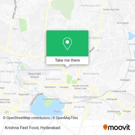 Krishna Fast Food map