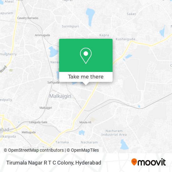 Tirumala Nagar R T C Colony map