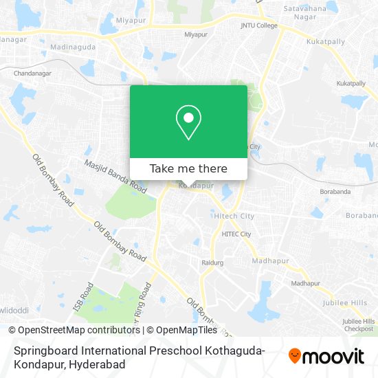 Springboard International Preschool Kothaguda-Kondapur map