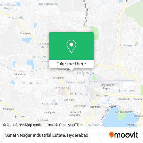Sanath Nagar Industrial Estate map