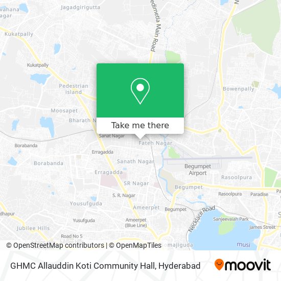 GHMC Allauddin Koti Community Hall map