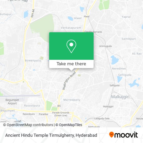 Ancient Hindu Temple Tirmulgherry map