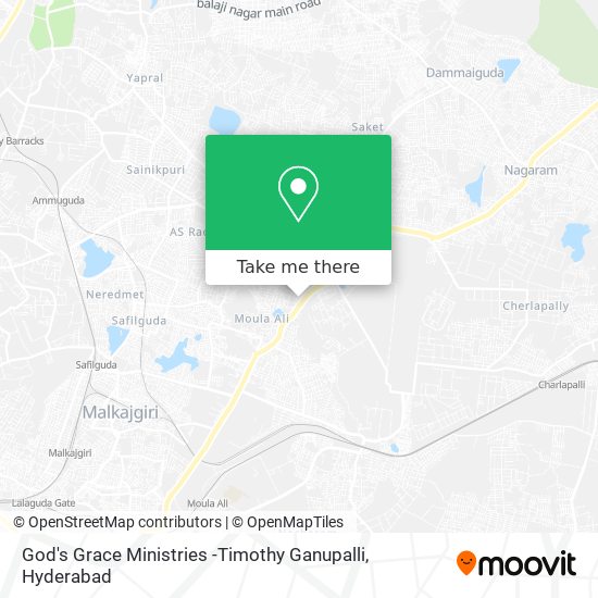 God's Grace Ministries -Timothy Ganupalli map