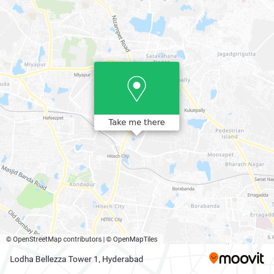 Lodha Bellezza Tower 1 map