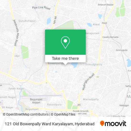 121 Old Bowenpally Ward Karyalayam map