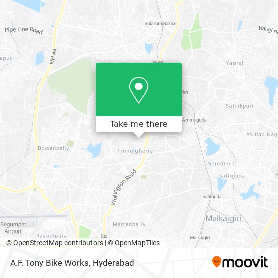 A.F. Tony Bike Works map