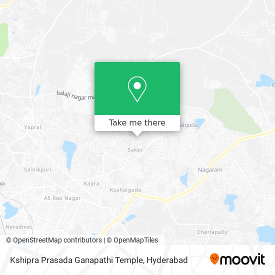 Kshipra Prasada Ganapathi Temple map