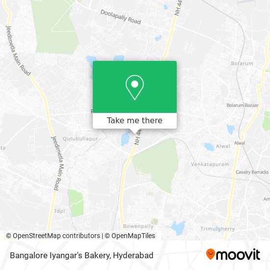 Bangalore Iyangar's Bakery map