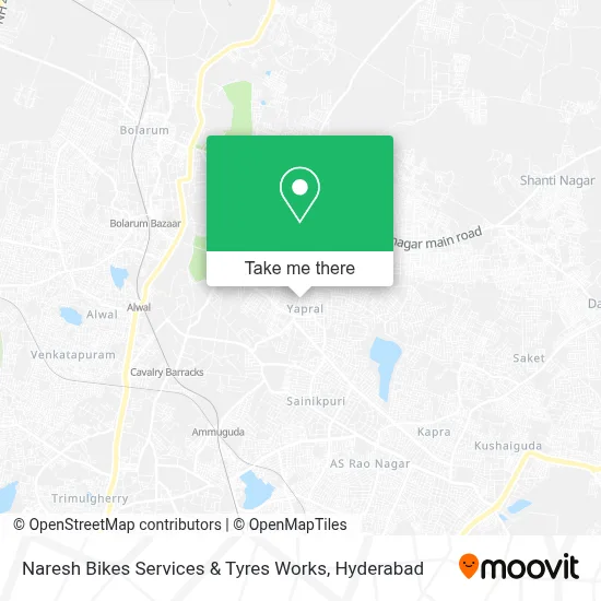 Naresh Bikes Services & Tyres Works map