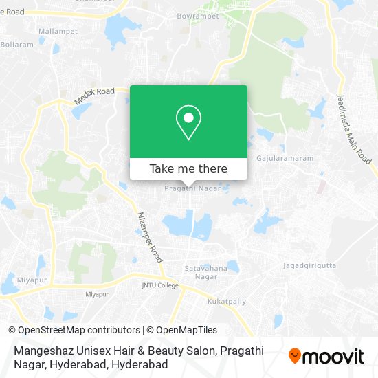 Mangeshaz Unisex Hair & Beauty Salon, Pragathi Nagar, Hyderabad map
