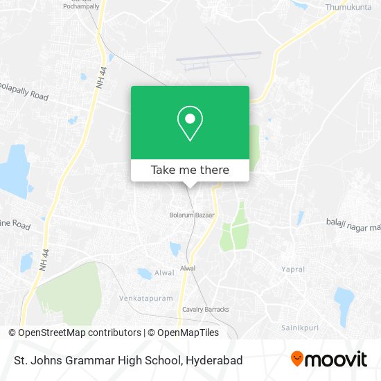St. Johns Grammar High School map