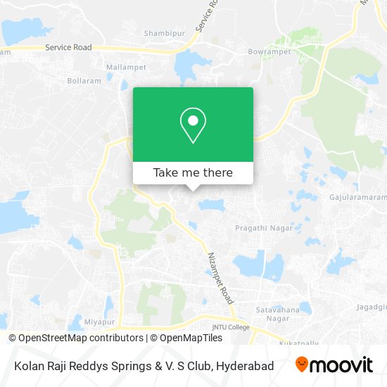 Kolan Raji Reddys Springs & V. S Club map