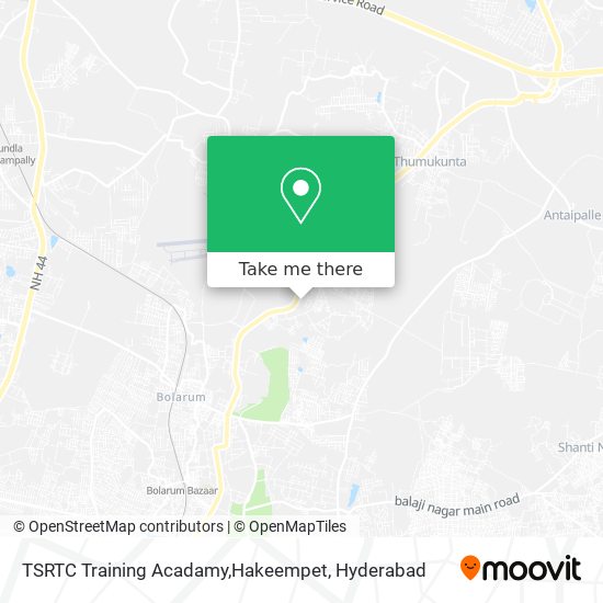 TSRTC Training Acadamy,Hakeempet map