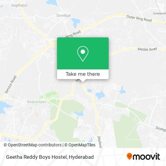 Geetha Reddy Boys Hostel map