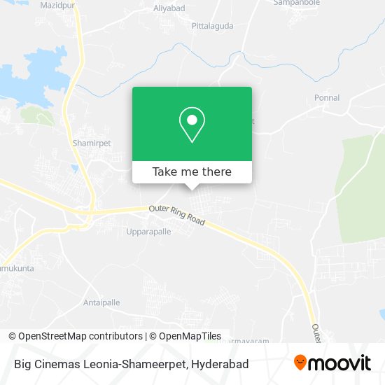 Big Cinemas Leonia-Shameerpet map