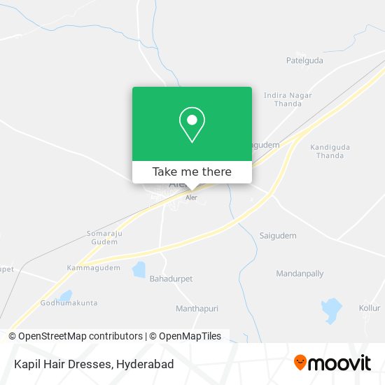 How to get to Kapil Hair Dresses in Bhongir by Bus or Train?