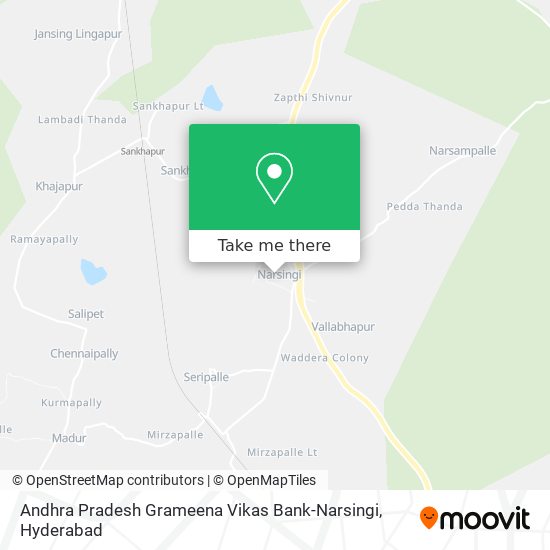 Andhra Pradesh Grameena Vikas Bank-Narsingi map