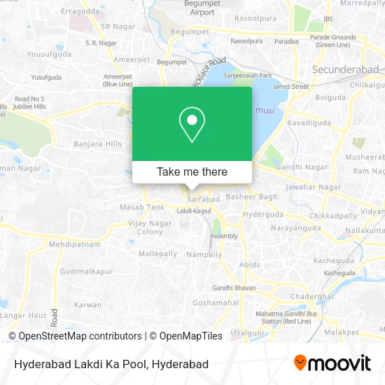 Hyderabad Lakdi Ka Pool map