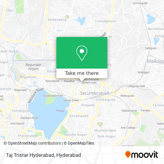 Taj Tristar Hyderabad map